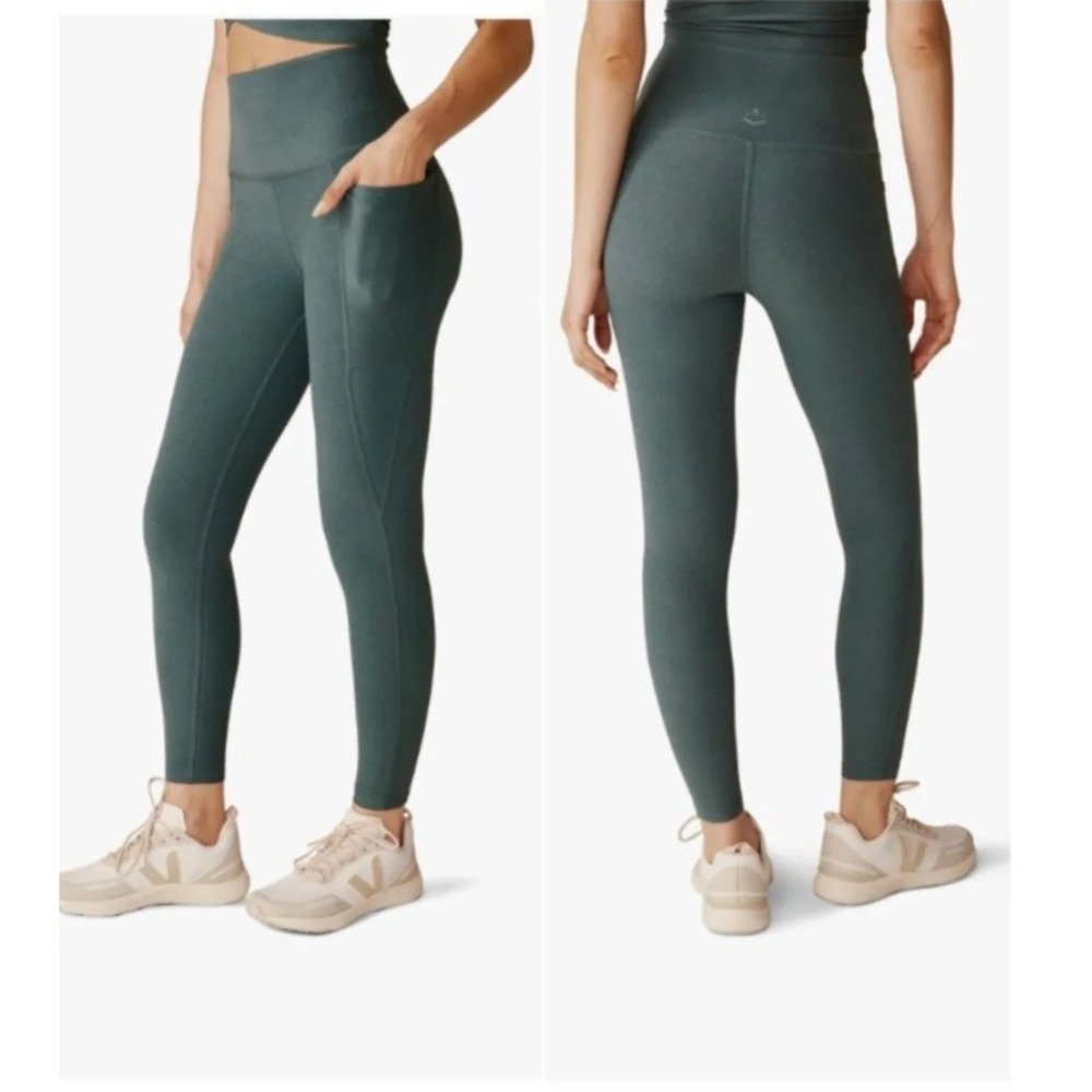 Beyond Yoga Spacedye Out of Pocket High Waisted Midi Leggings Storm Heather S